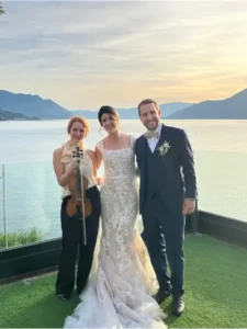 Mayra Pezzuti violinista matrimonio Como con sposi